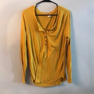 Gold long sleeve Henley